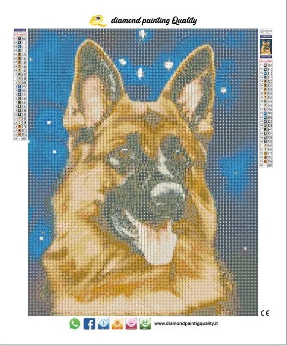 Diamond painting Pastore tedesco - immagine 4