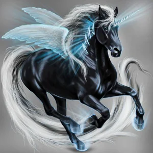 Diamond painting Unicorno nero