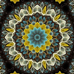 Diamond painting Mandala yellow