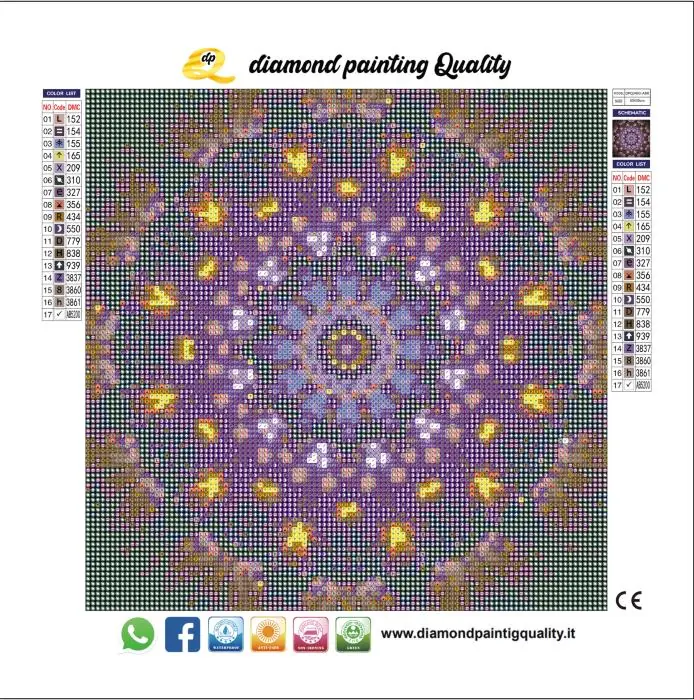 Diamond painting Mandala purple - immagine 4