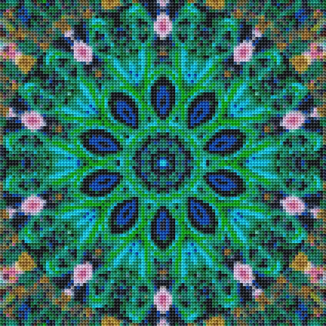 Diamond painting Mandala green - immagine 3