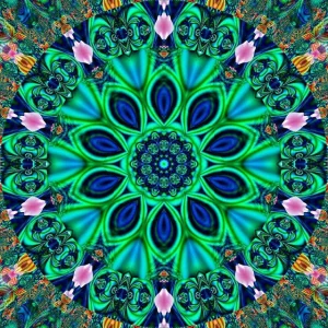 Diamond painting Mandala green