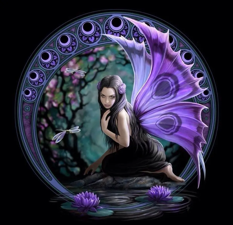 Diamond painting Fata viola