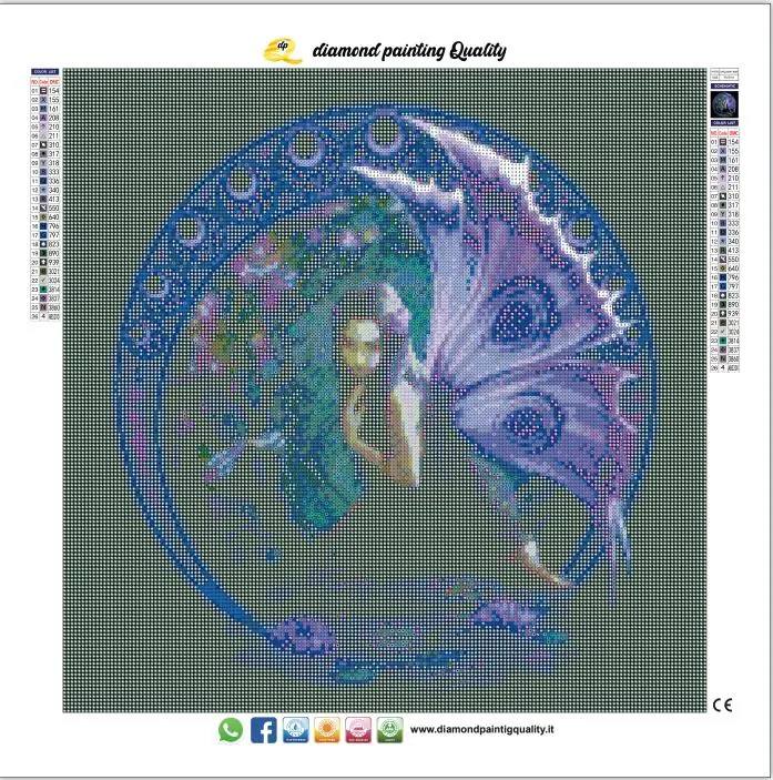 Diamond painting Fata viola - immagine 4