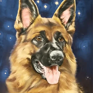 Diamond painting Pastore Tedesco