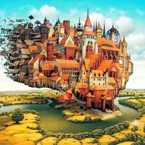 Diamond painting Illusion Town