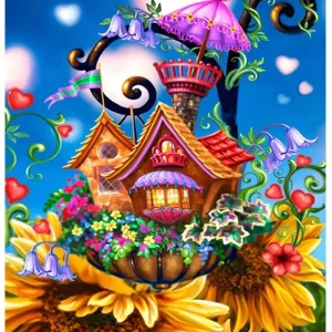 Diamond painting Sunflowers House