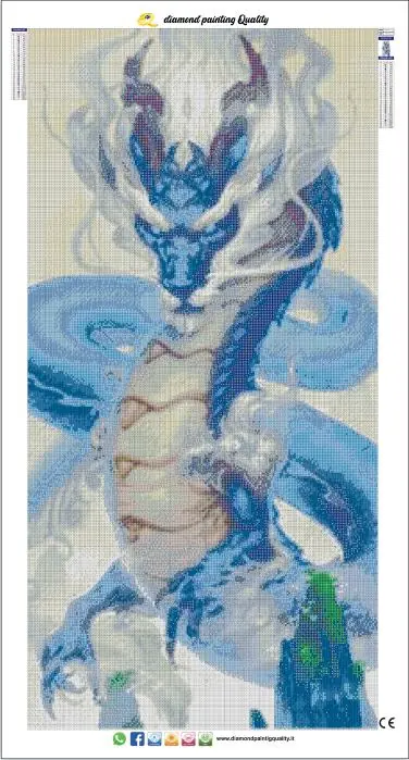 Diamond painting Blue Dragon - immagine 4