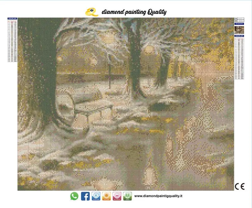 Diamond painting Notte Innevata - immagine 4