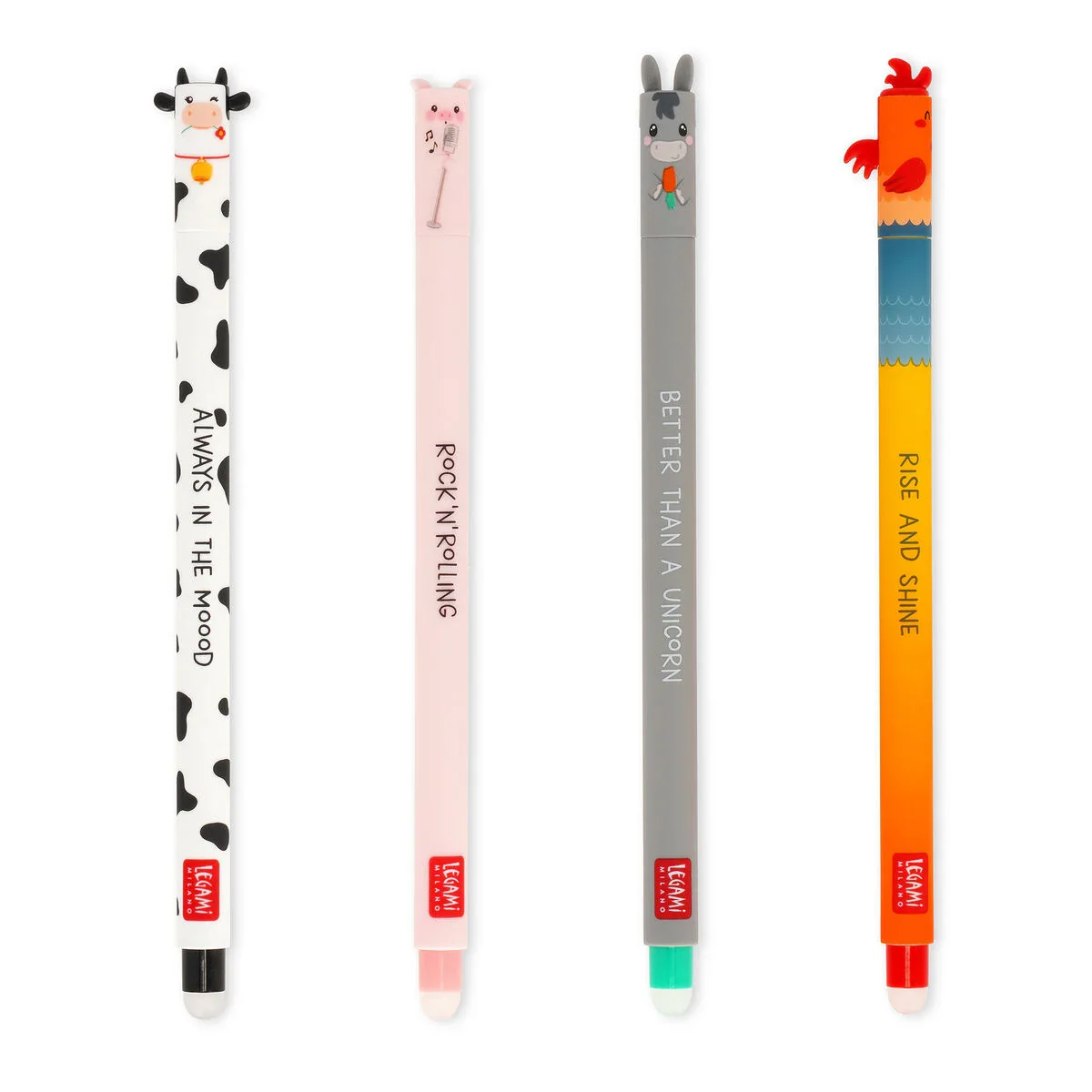 Set di 4 Penne Gel Cancellabili - Erasable Pen - LEGAMI - immagine 3