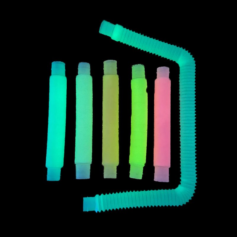 STRETCH TUBES FIDGET GLOW IN THE DARK – 6pz