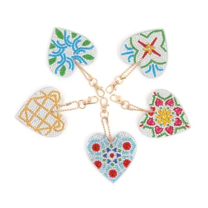 Diamond painting Portachiavi Cuori Misti