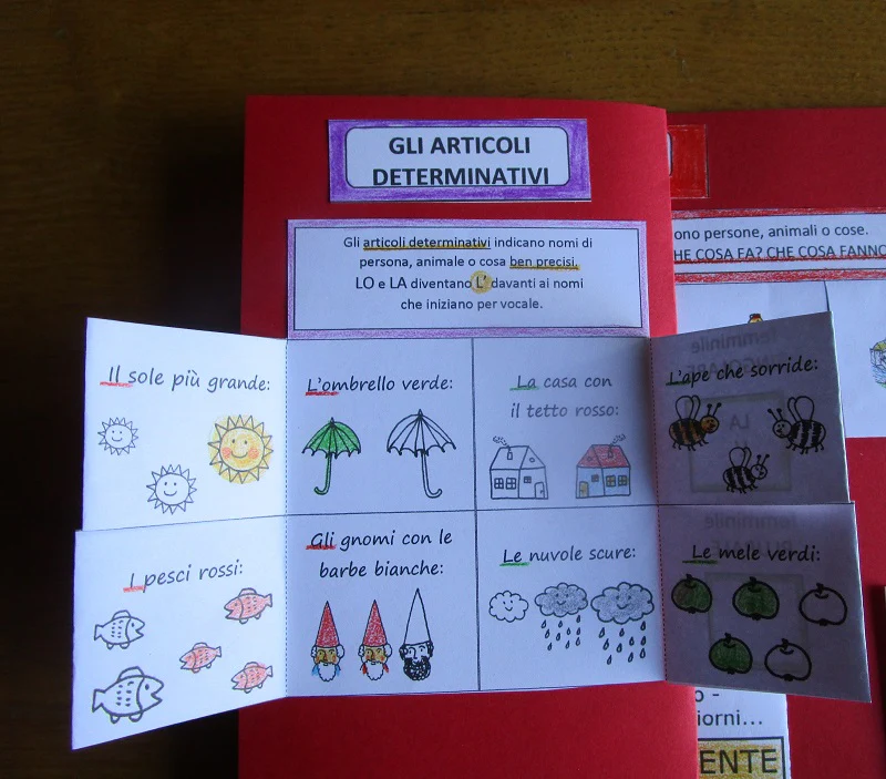 Lapbook sulla Grammatica e Ortografia per la classe 2 elementare. Età 6-8 anni. Formato PDF. - immagine 5