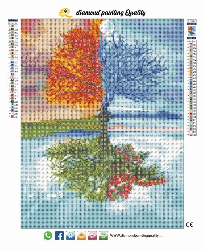 Diamond painting albero stagioni - immagine 4