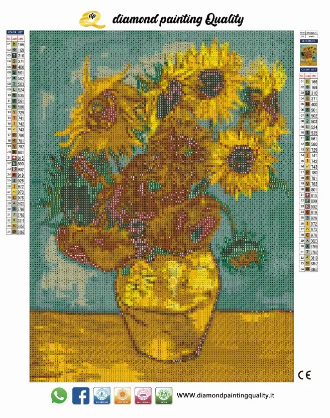Diamond painting I Girasoli originali - immagine 3
