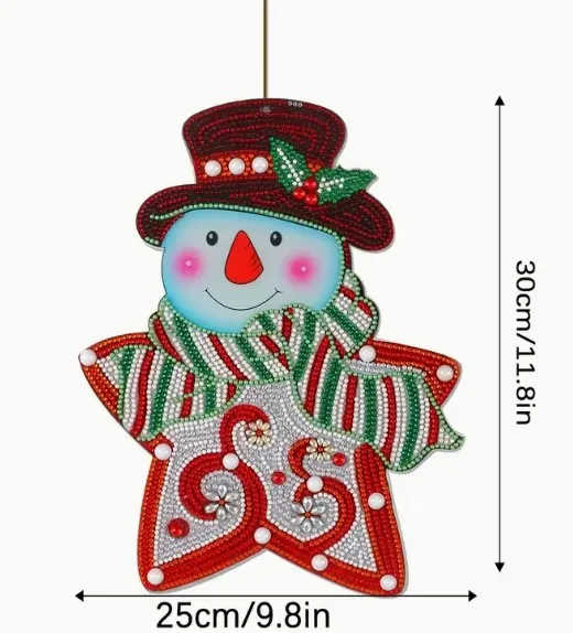 Diamond Painting Pupazzo di Neve Appeso - immagine 3