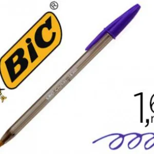 PENNA BIC CRISTAL LARGE MM.1,6 C/TAPPO LARGE VIOLA