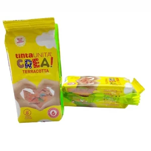Pasta da modellare in 2 buste da 250gr + Spatola colore Terracotta - TINTAUNITA