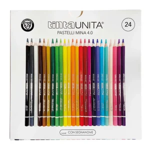 24 PASTELLI ACQUARELLABILI MINA 4.0 - TINTA UNITA
