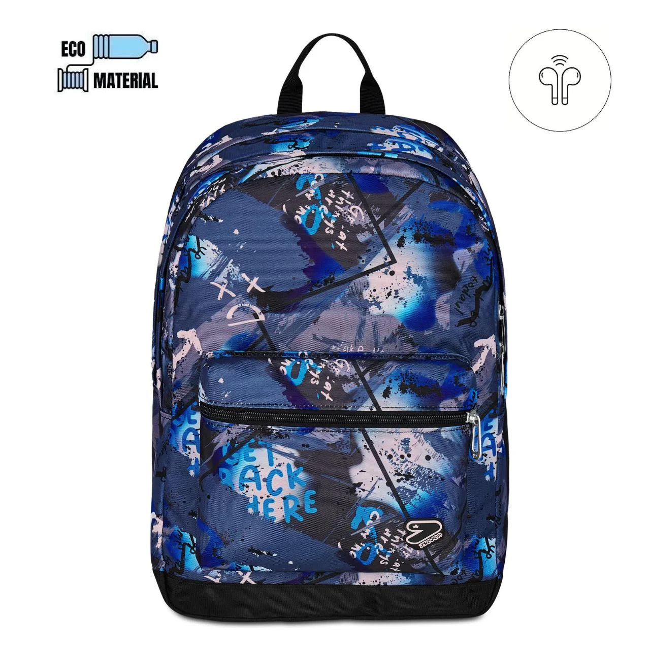 Zaino Seven® – THE DOUBLE PRO XXL CON EARPHONES WIRELESS + OMAGGIO DIGITAL WATCH "TINTA UNITA" - immagine 2