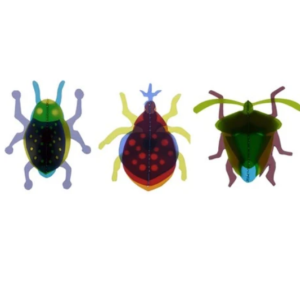 3 INSETTI IN CARTA TRASLUCIDA