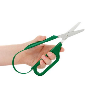 FORBICI LONG LOOP APERTURA AUTOMATICA CON IMPUGNATURA VERDI SX