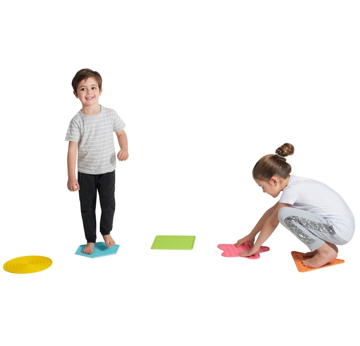 SET 5 PIASTRELLE SENSORIALI FORME GEOMETRICHE E TEXTURE MANI-PIEDI - immagine 3