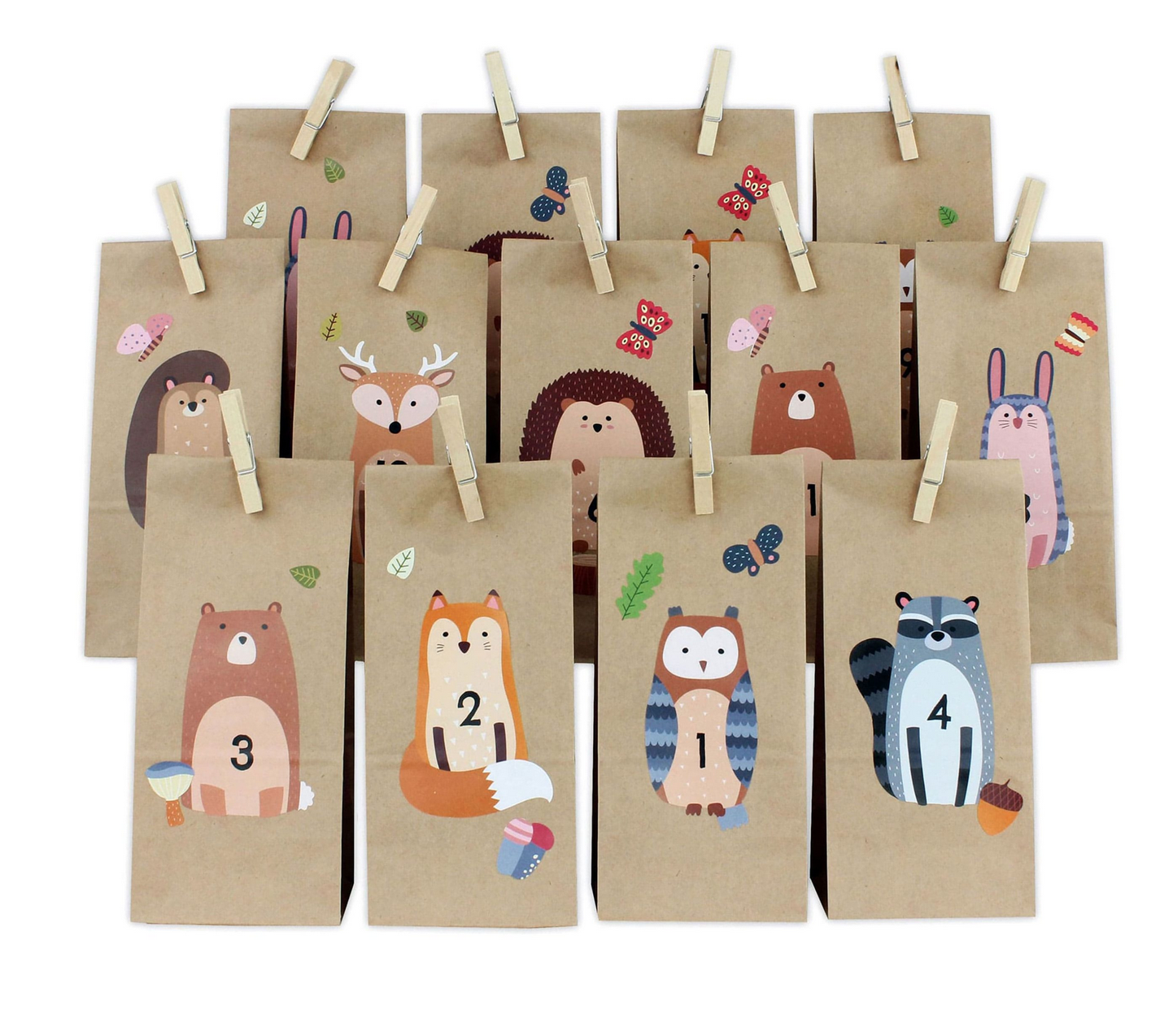 SET SACCHETTI AVVENTO – animali del bosco - immagine 2