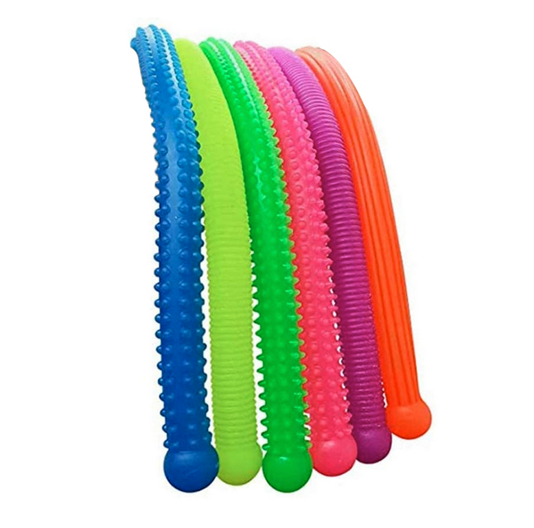 STRETCHY FIDGET 6 ELASTIC SNAKE SET – con texture - immagine 2