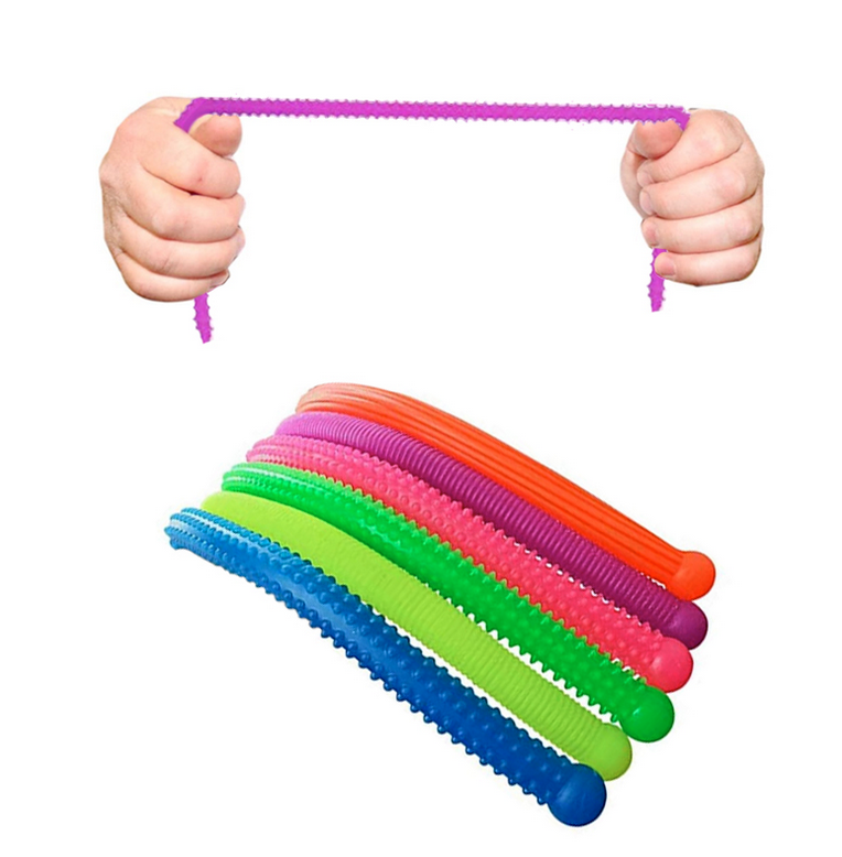STRETCHY FIDGET 6 ELASTIC SNAKE SET – con texture - immagine 3