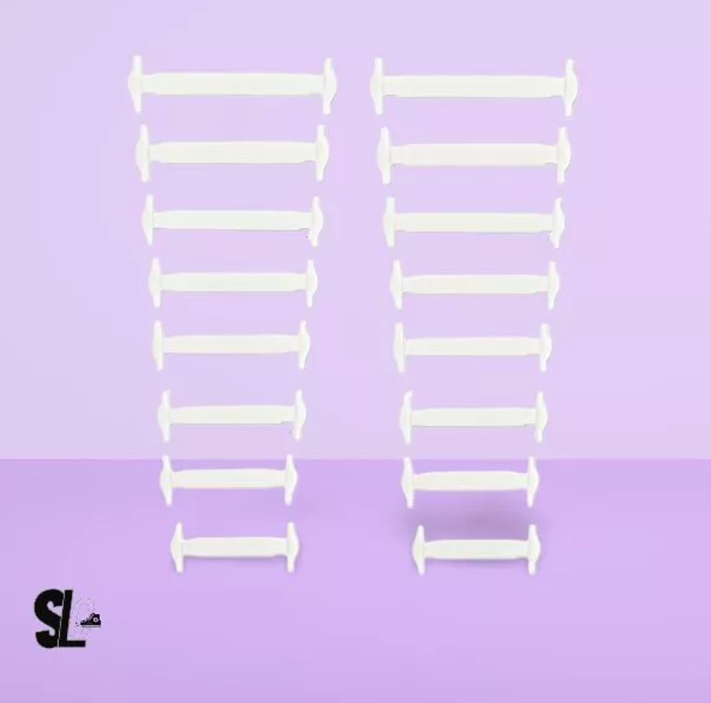 LACCI PER SCARPE IN SILICONE – bianco