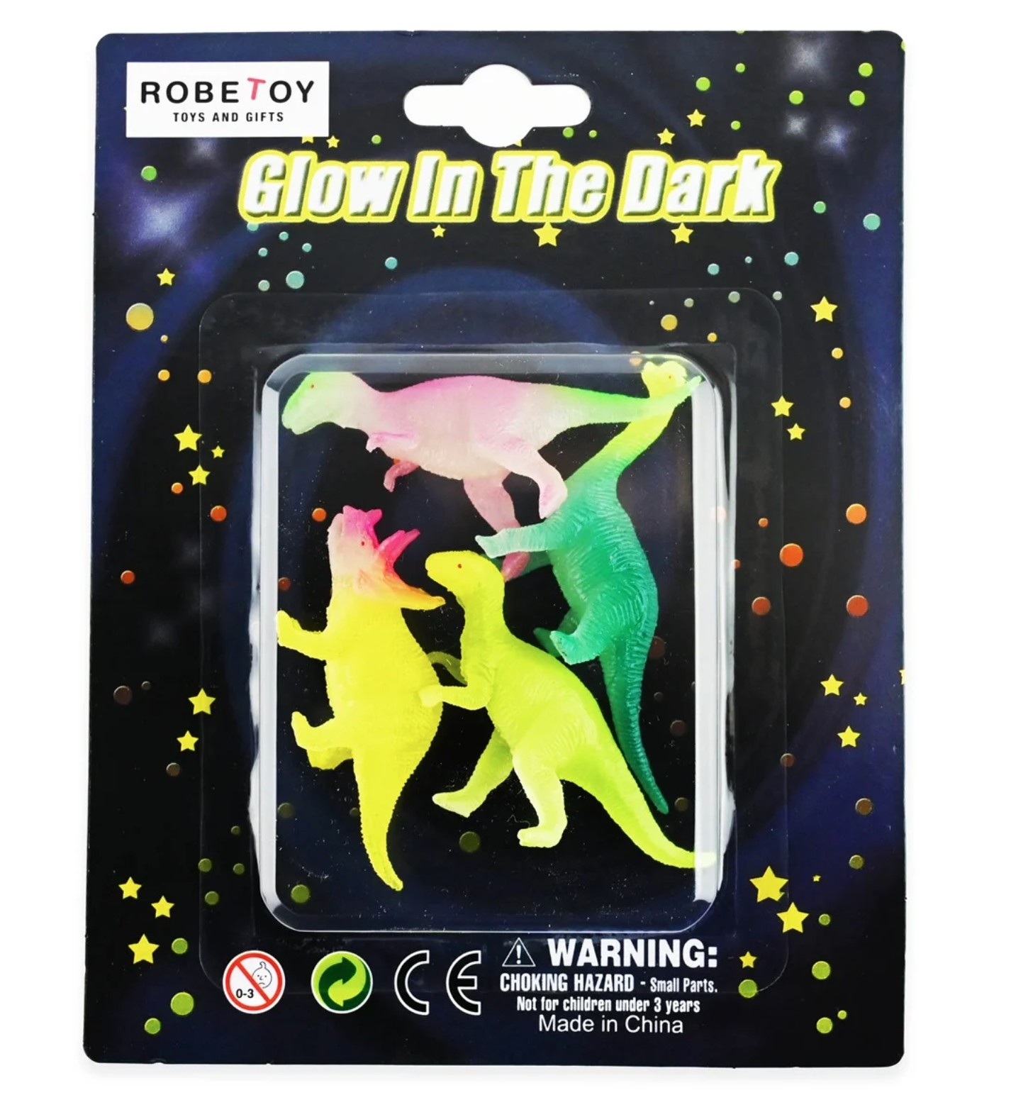 SET 4 DINOSAURI GLOW IN THE DARK
