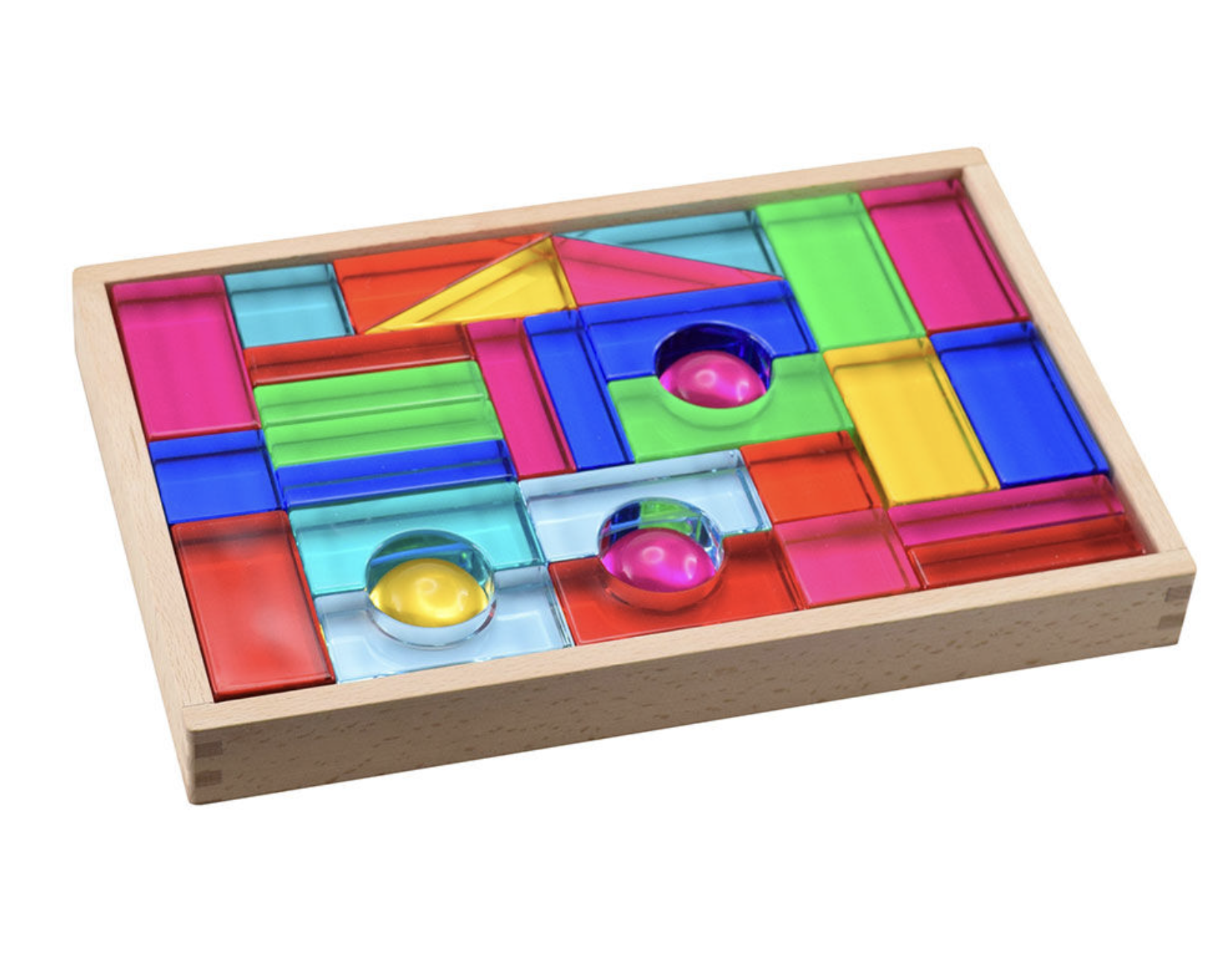 SET 31 PEZZI DA COSTRUZIONE TRASLUCIDI ACRILICO - immagine 2