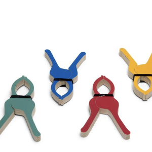 4 CLIP IN LEGNO PER COSTRUIRE