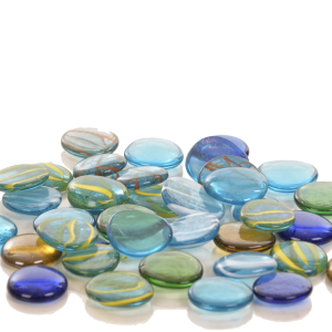 1 KG PIETRE DI VETRO BLU/VERDI XXL