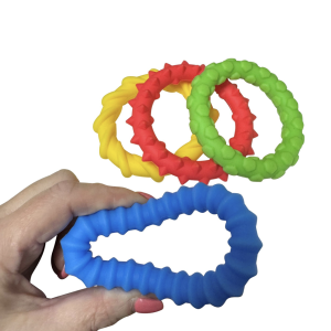 SET 4 ANELLI IN GOMMA TEXTURE