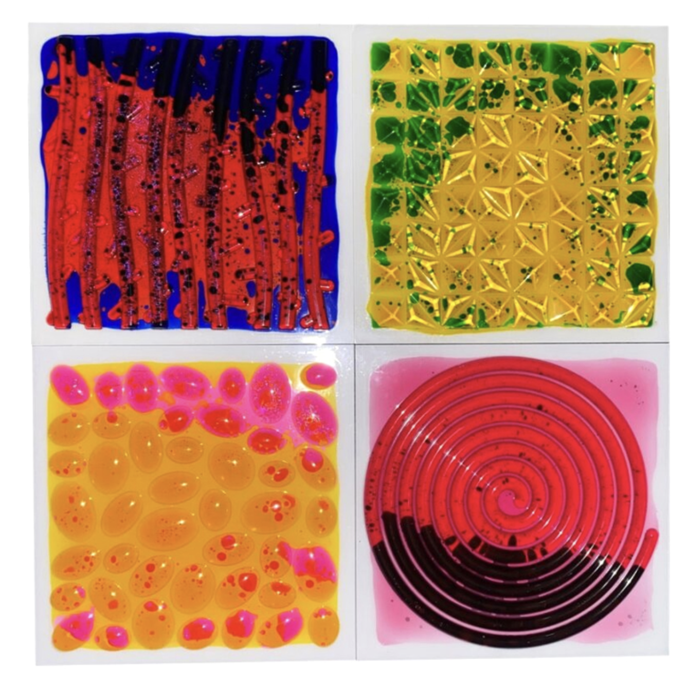 SET 4 PIASTRELLE TATTILI CON LIQUIDO - immagine 2