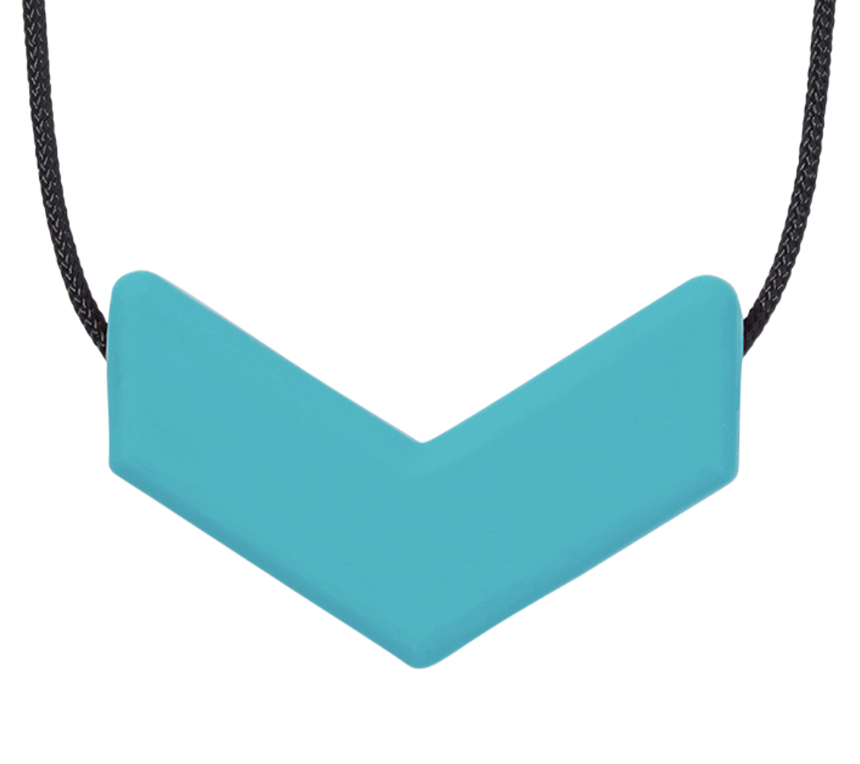 CIONDOLO MASTICABILE CHEVRON TURCHESE- Durezza STANDARD