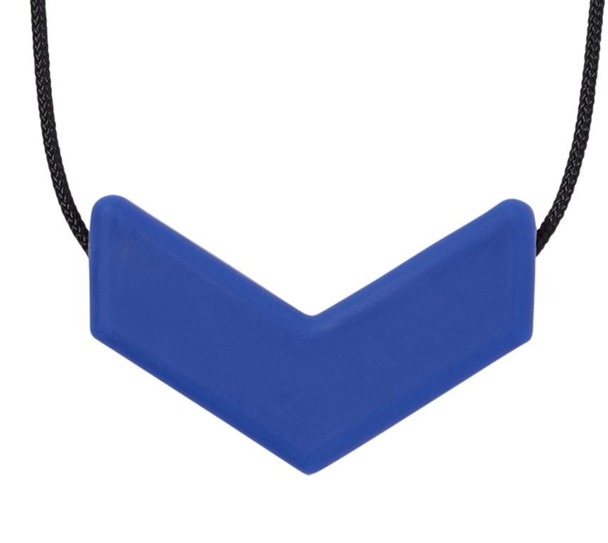 CIONDOLO MASTICABILE CHEVRON BLU SCURO- Durezza SOFT - immagine 2