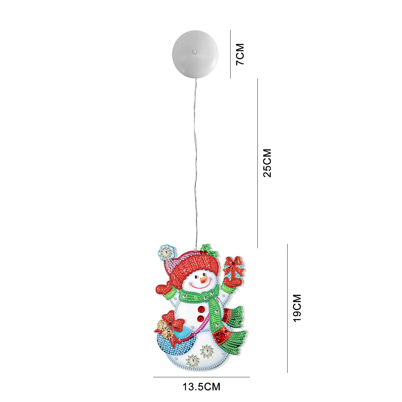 Diamond painting Snowman Lamp - immagine 3