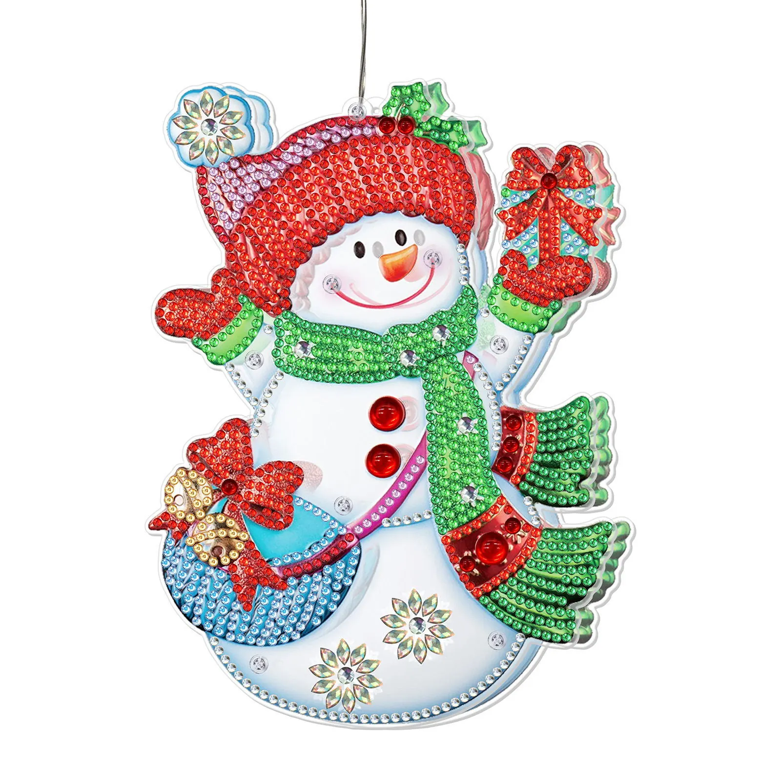 Diamond painting Snowman Lamp - immagine 2