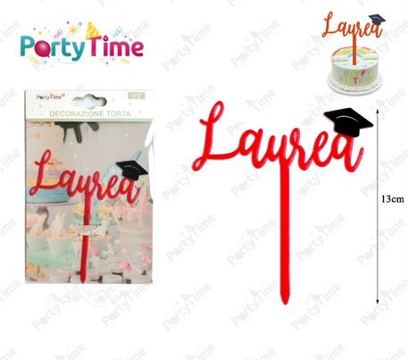 Topper LAUREA per Decorazione Torta