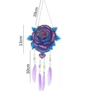 Diamond Painting Acchiappasogni Rosa Multicolor