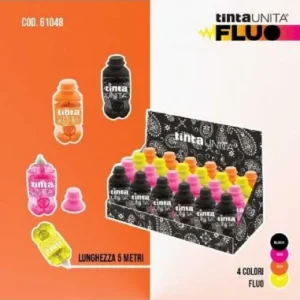 Correttore a nastro a forma di bottiglia 5 mt Tinta Unita Fluo
