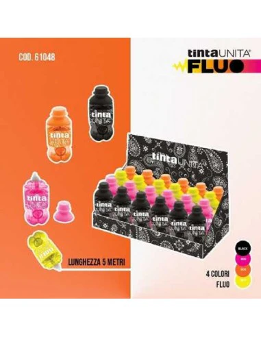 Correttore a nastro a forma di bottiglia 5 mt Tinta Unita Fluo