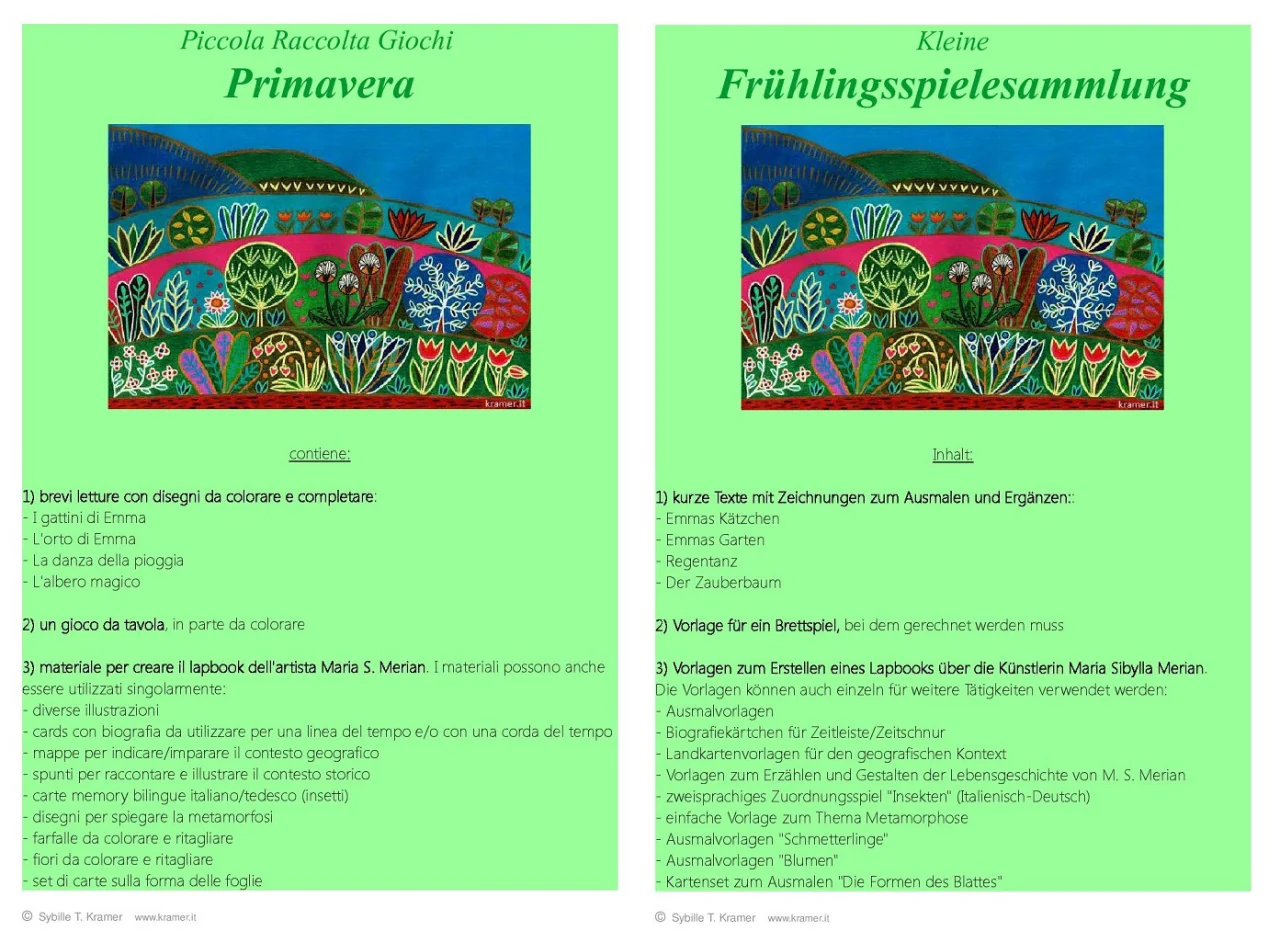 Laboratorio e Lapbook "Giochi di primavera". Formato pdf, età 4-10. - immagine 3