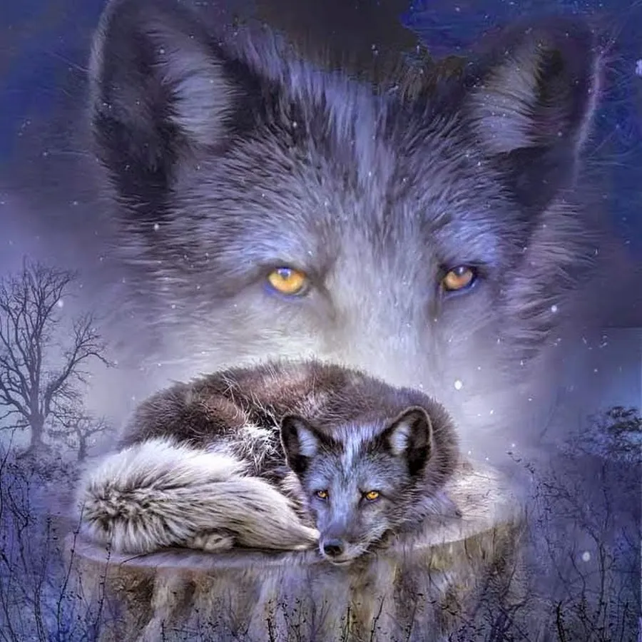 Diamond painting i lupi - immagine 2