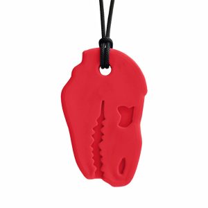 CIONDOLO MASTICABILE DINOSAURO ROSSO – Durezza standard/soft