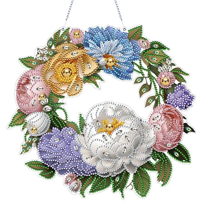 Diamond Painting Ghirlanda Peonie