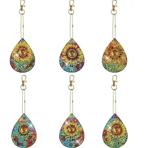 Diamond Painting Portachiavi Gocce Girasoli